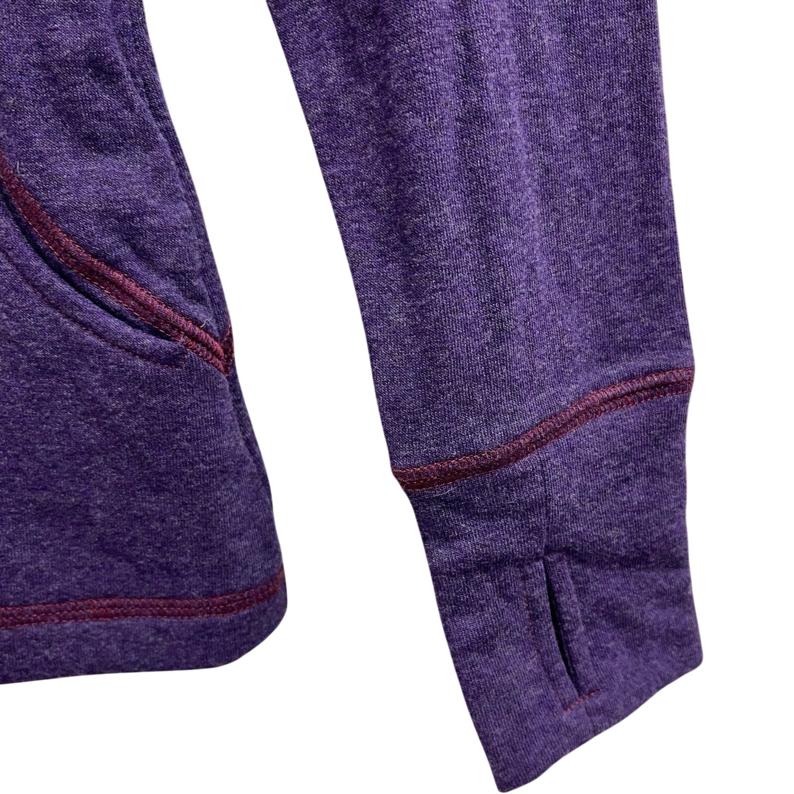 Overland Full Zip Hoodie Sweatshirt Peru Cotton Blend Xs Purple Nwt — image 7 of 8